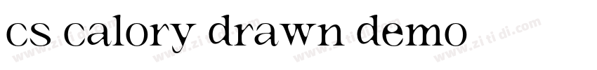 cs calory drawn demo字体转换 cs calory drawn demo字体转换